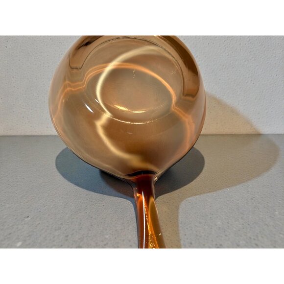 Vintage Corning Vision ware Amber Glass Saucepan With Lid .5L Stovetop Cookware - Picture 6 of 9